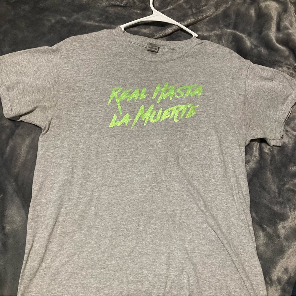 Anuel AA Real Hasta La Muerte RHLM BRR Medium Small Green Neon Tee